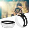 2 pcs Aluminum Alloy 52mm Silver Camera Metal Lens Hood Replacement for Leica