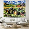 Truck Print Tapestry, Backdrop, Easy Setup, Ideal for Bedroom, Office & Living Room, with Aesthetic Wall Hanging Decor.