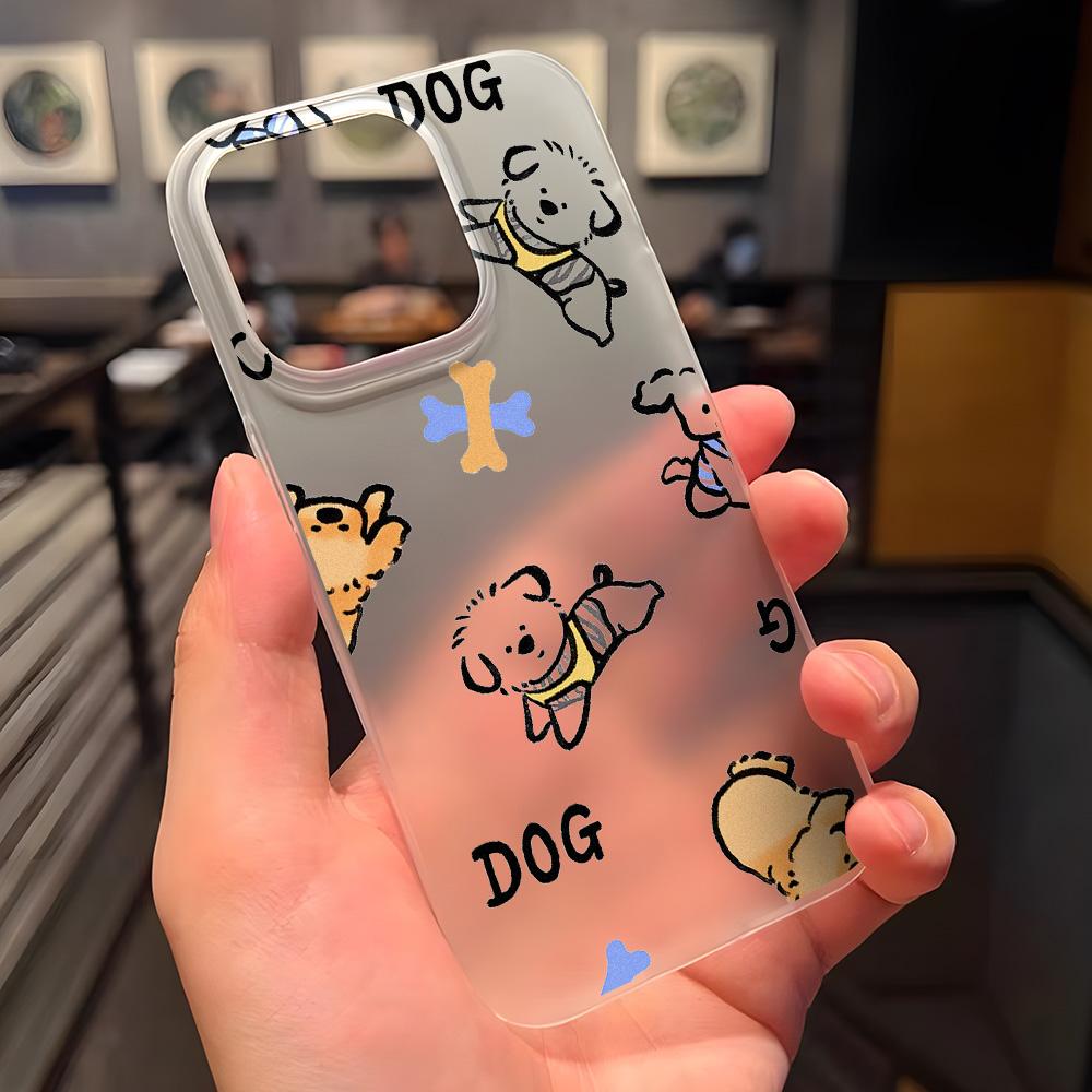 Mobile Phone Cases for iPhone 11 13 15 Pro Max 12 14 Pro Max Case iPhone 16 15 Plus 13 Pro 12 Frosted Texture Painted Cartoon Flowers