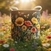 Stylish Quilted Foldable Laundry Hamper With Bohemians Floral Design And Sturdy Handles Handheld Washing Organizers Bag