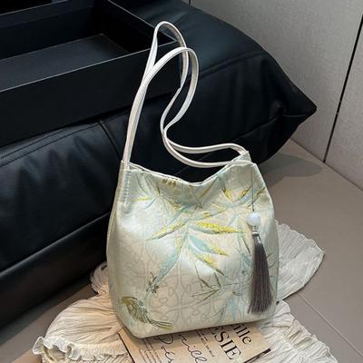 Exquisite Embroidery Tote Bag Cloth Hanfu Printing Handbag Portable Cheongsam Bag Wedding