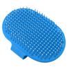 Round Silicone Pet Bathing Hair Grooming Clning   Brush Dogs Cats Comb Supplies Blue
