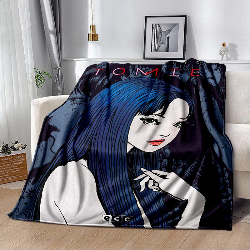 Horror Junji Ito Tomie Kawakami Ghost cartoon Soft Blankets,Throw Blanket Comfortable Blanket for Picnic Beds Sofa Home Bedroom