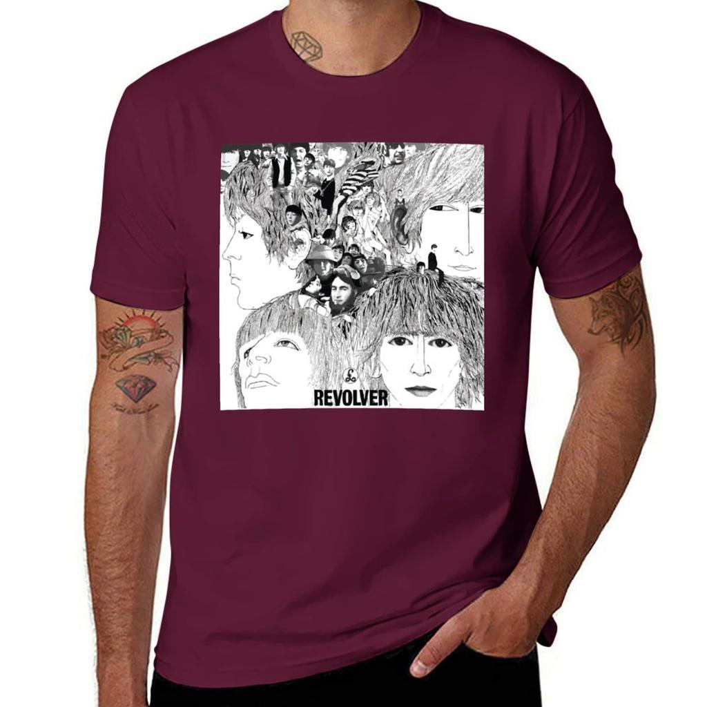 Revolver Album Cover Classic T-Shirt Graphics New Edition Vintage Men Graphic T Shirts