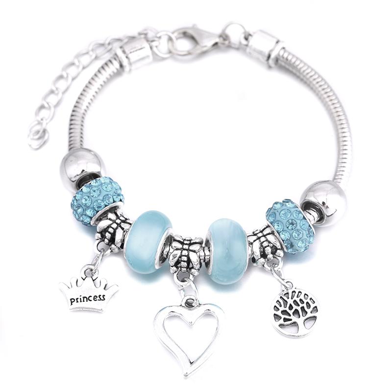 Fashion Glamour Bangle Jewelry 6 Colors Metal Lobster Buckle Snake Chain Beaded Bangles For Women Summer Bracelet Romantic Gift