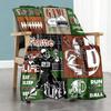 Rugby Game Customize Your Name Blanket Lightweight Customizable Blanket Soft Warm Cozy Throw For Bedding Home Decor Livingroom Picnics