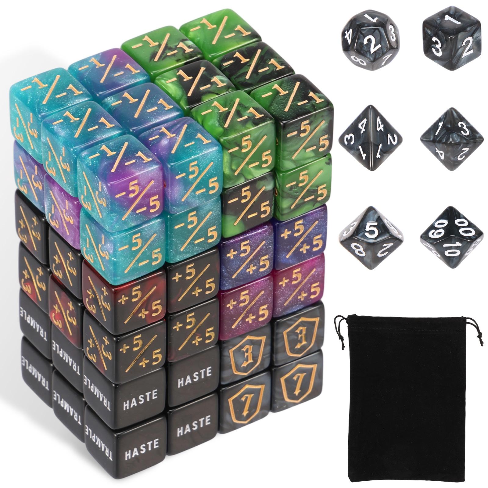 

78Pcs MTG Counter Dice Set with Keywords Counter Dice -1/+1 Tokens Shield Life Counter Family Gathering Card Games Accessories