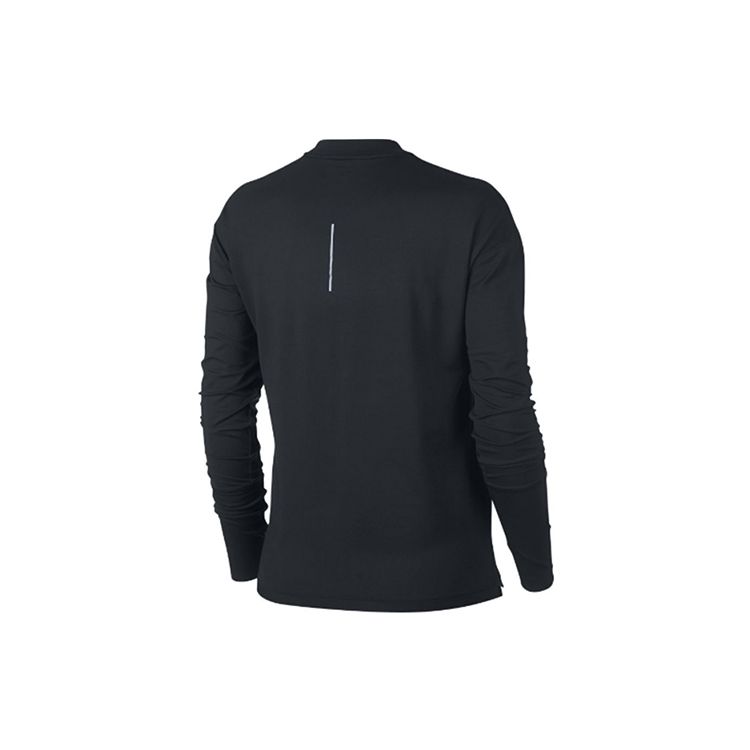 Nike Element Casual Sports Crew Neck Long Sleeve Running Sweatshirt Women Tops Black 928742-010