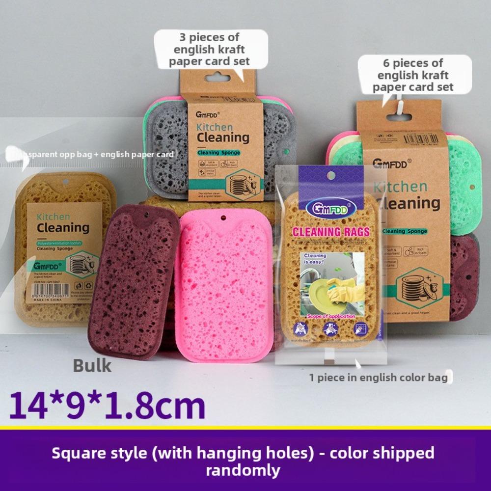 10-1pcs Colorful High Foam Seaweed Sponge for Kitchen Cleaning, Dishwashing Sponge Block, Honeycomb Porous Sponge, Scouring Pad, Magic Wiping
