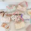 Sac en toile de dentelle gaufrée dessin animé sac à main pour femme sac de shopping étudiant sac à main pour téléphone portable