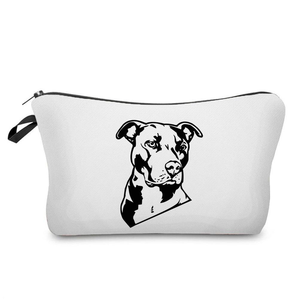 Women Dog Print Cosmetic Bag Toiletries Organize Travel Storage Case  6402