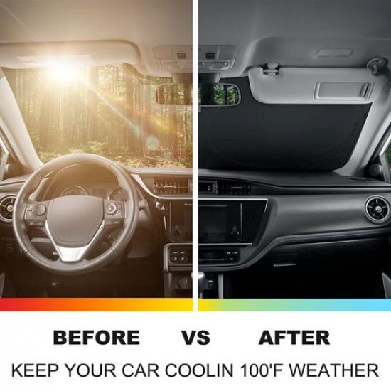 Black Car Sun Shade Windshield Window Sunshade Cover For Lexus GX 2024+