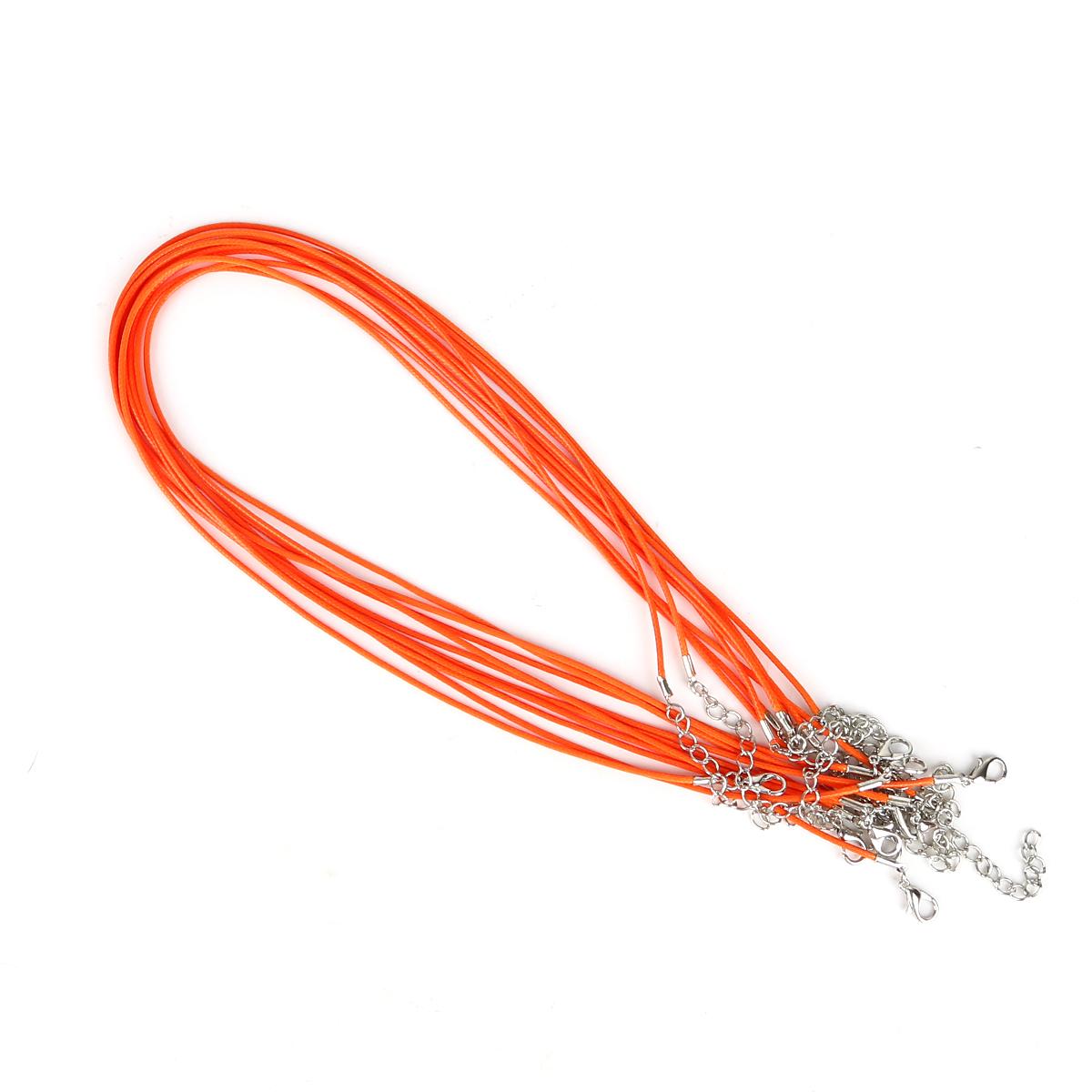 

Кожаный шнур из искусственной кожи, веревка-омар для ожерелья и подвески «сделай сам», подвески ручной работы, фурнитура 1.5mm x 45cm 5pcs жёлтый/оранжевый