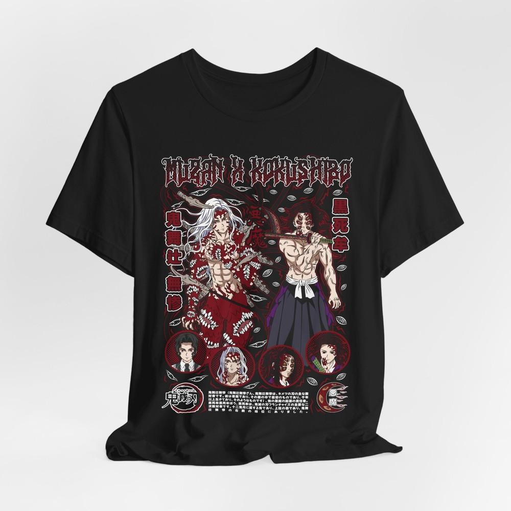 

Muzan and Kokushi Anime Graphic T-Shirt Tee Tops, Unisex Jersey Shirt, Short XL