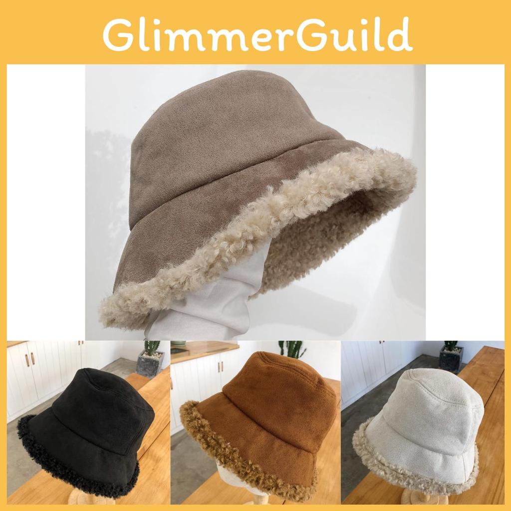 Womens Winter Fashionable Bucket Hat Plush Lambswool Fabric For Stylish And Outfits Warm