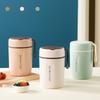 600ml Insulated Food Jar with Safety Cover with Spoon 304 Stainless Steel Leakproof Thermal Soup Cup for Boys Girls Mint Green