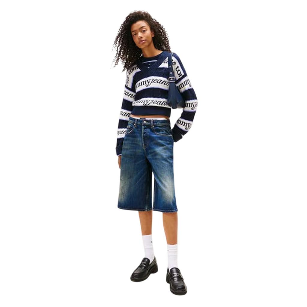 Tommy Jeans Womens/Ladies Striped V Neck Top
