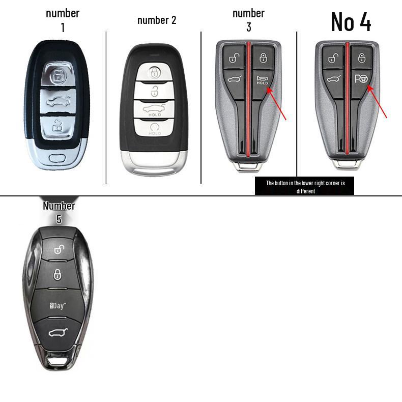 Genuine Leather Key Cover for Hongqi Models H5, H9, HQ9, H6, HS3/7, E-QM5, HS5