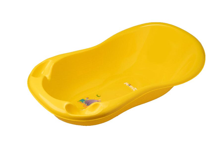 TEGA MN-004-124 Small bathtub 86 cm Monsters with drain yellow