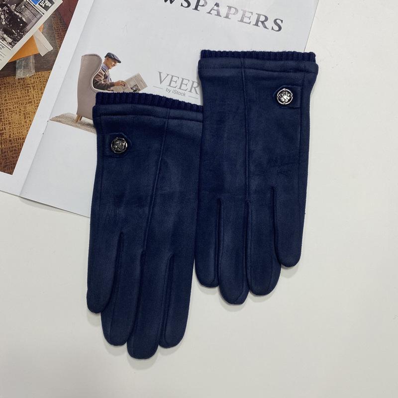 

Мужские зимние замшевые перчатки с сенсорным экраном: Ветрозащитный, Теплый, для Велоспорта на открытом воздухе One Size