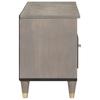 TV Cabinet with Drawers Gray 80 x 33 x 46 cm Solid Mango Wood