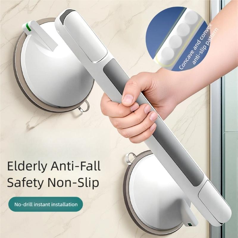 Suction Cup Bathroom Rail Wall Mounted Grab Bar Bathroom Safety Shower Chair Assistance Armres Easy to Install