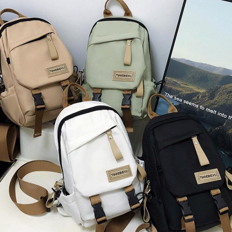 Nylon Casual Chest Bag, Large Capacity, Unisex, Crossbody Sling Backpack, with Multi-Pocket, Zipper Closure, for Daily Commute