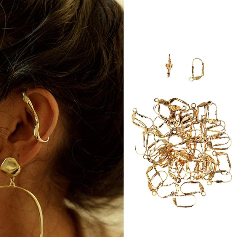 Pack of 50 French Style No Piercing Ear Clips Sophisticated Steel Elegant Pains Free Design for Sensitive Ears