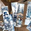 30-Pack Blue Christmas Winter Cartoon Bookmarks - Perfect Back-to-School Gifts