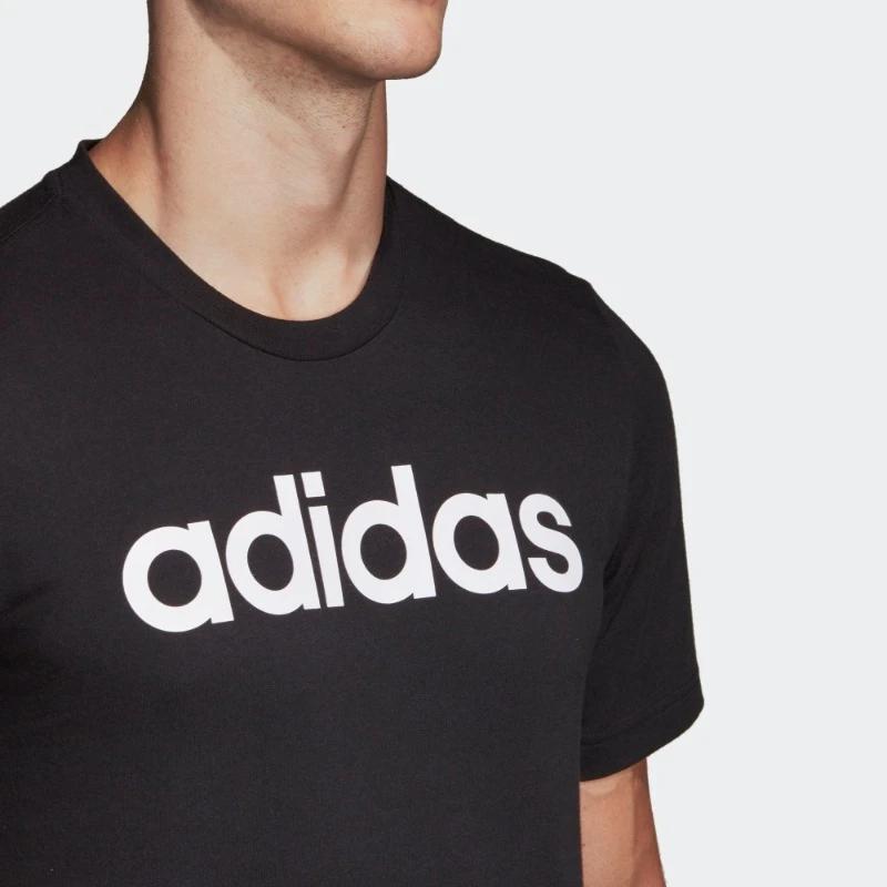 Adidas SS25 American Casual Comfortable Soft Crew Neck Short Sleeve T-Shirt Men Tops Black KA8336