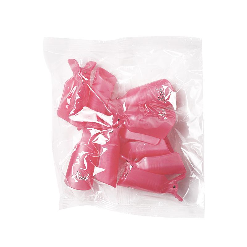 10/5x Acrylic Plastic Nail Art Soak Off Cap Clip UV Gel Remove Wrap