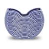 Fukubeya Kutani Ware Qinghai Wave Pattern Mosquito Coil Holder Double Used As a Vase Japanese Modern Ceramic Interior (Purple)