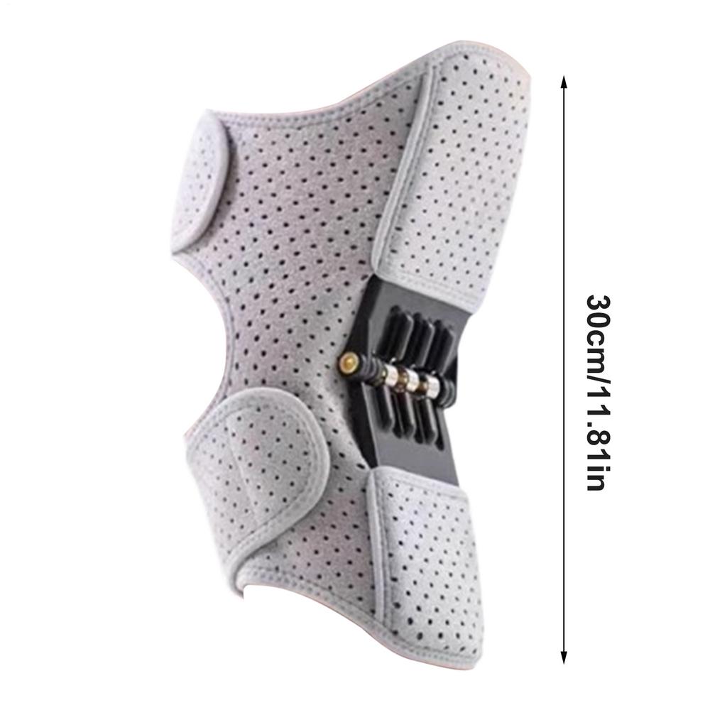 Powerful Rebound Springs Knee Assistive Device Non-Slip Breathable Knee Booster Adjustable Spring Stabilizer Brace Joint Support серый