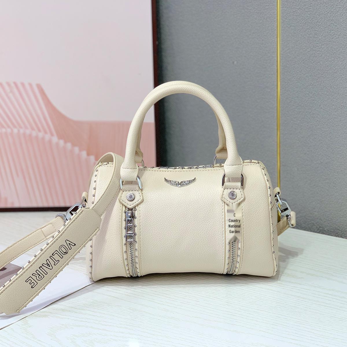 2025 ZV Модная женская сумка-кроссбоди Бостон с заклепками 34x17x21 cm