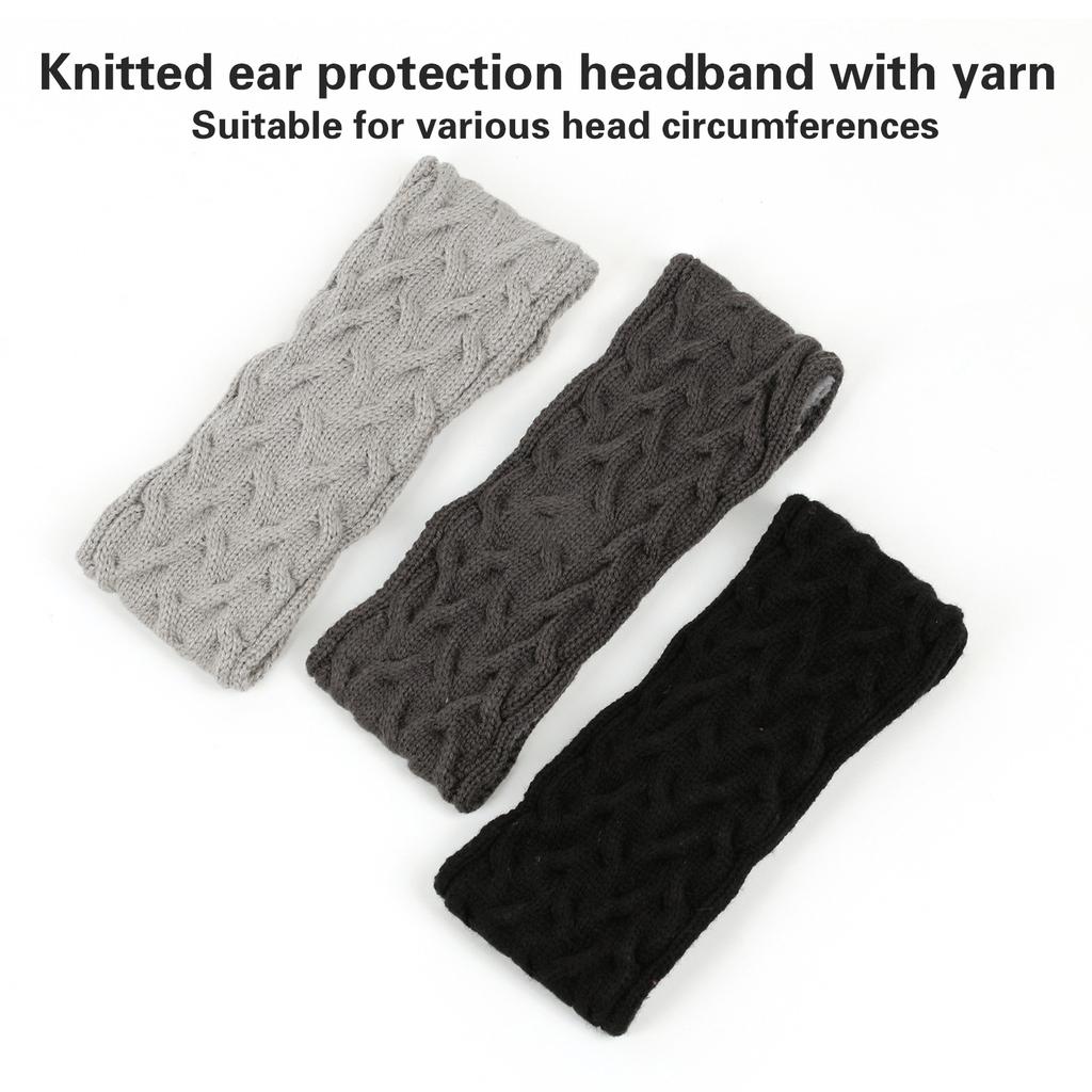 Stylish Knitted Headbands For Women And Girls Soft Fleece Bows Hair Bands Knitted Headband Winter Ear Protection