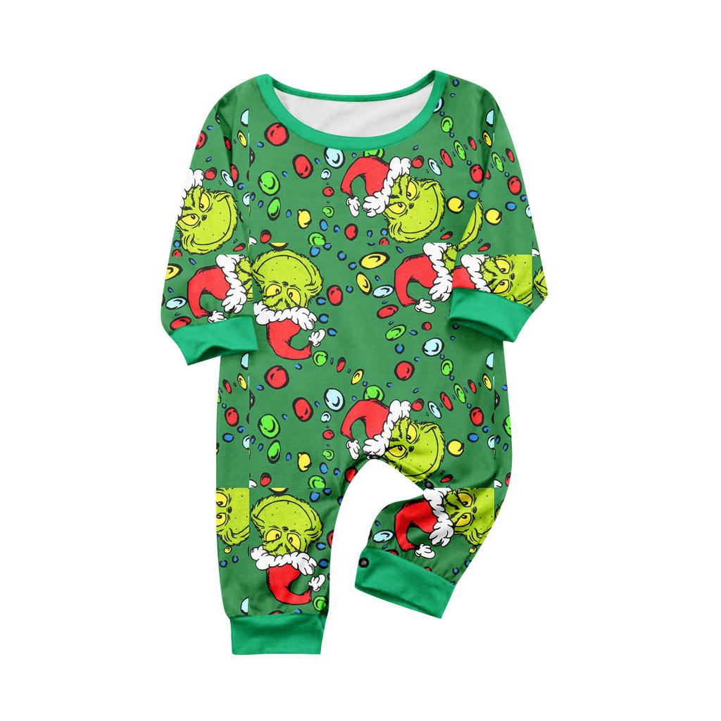 Parent-child Christmas Print Home Suit Long-sleeved Top And Pants