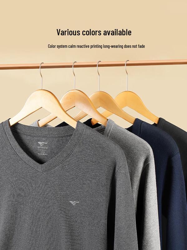 Qipilang Men's V-neck Thermal Underwear Set