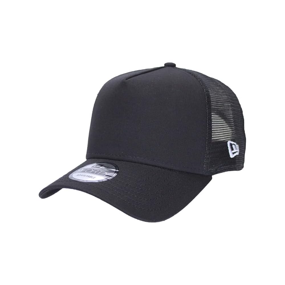 New Era 9FORTY Mesh Cap Logo Men's Baseball Hat Solid Black Free Size