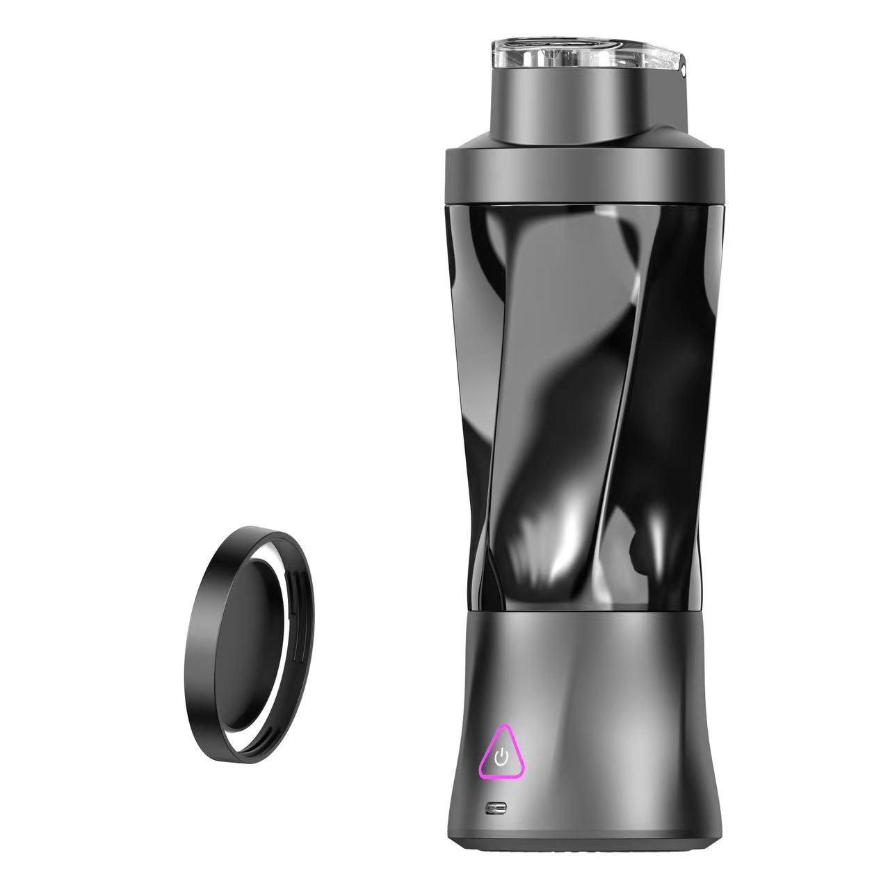 

New Electric Portable Juicer Fresh Fruit Mixer 700ML Multifunctional USB Rechargeable Shakes Smoothie Blender Outdoor Mixing Cup Black cup body