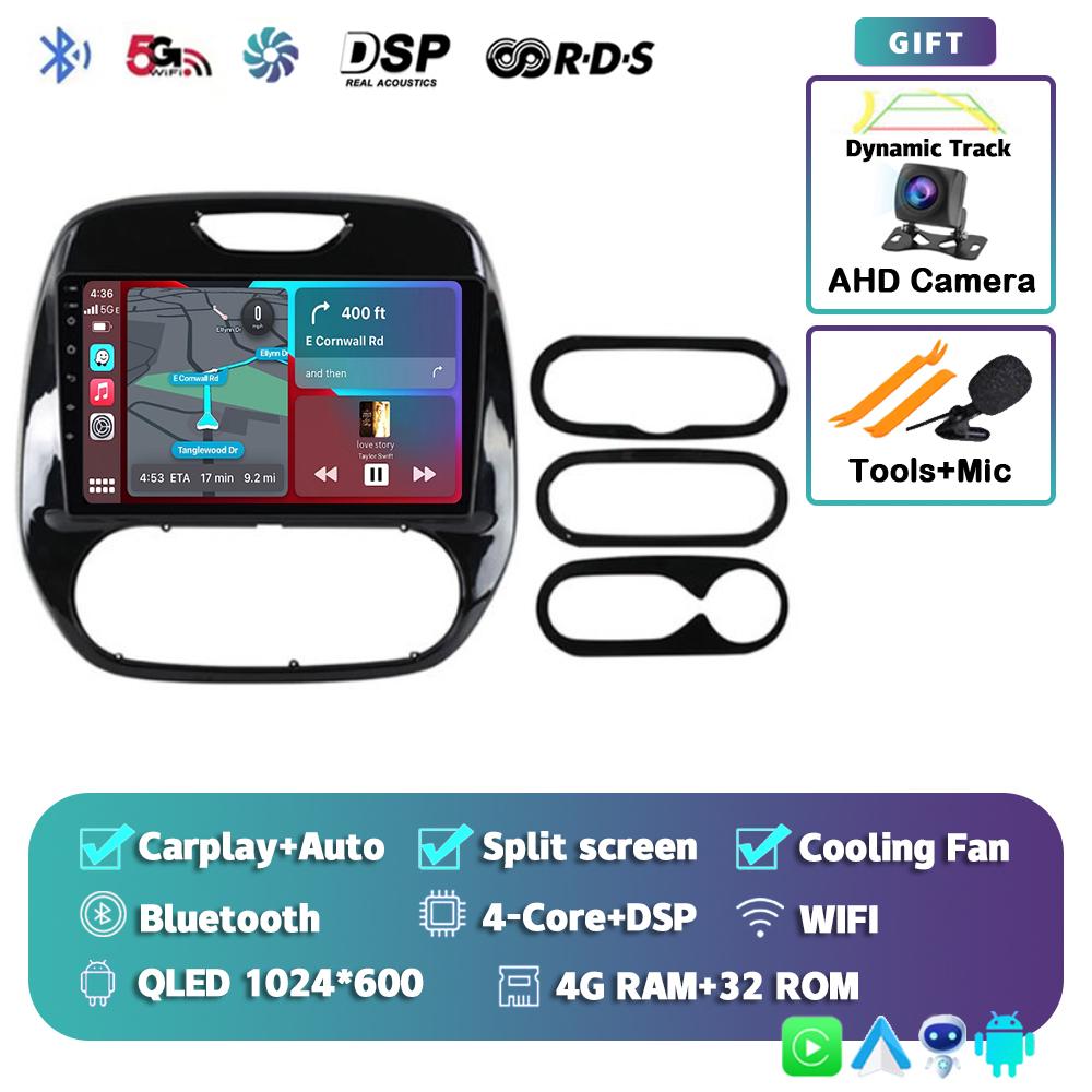 Android 14 Carplay Auto Car Radio For Renault Kaptur Captur 2016 2017 2018 2019  Multimedia Player Stereo 4G GPS DSP 360 Camera