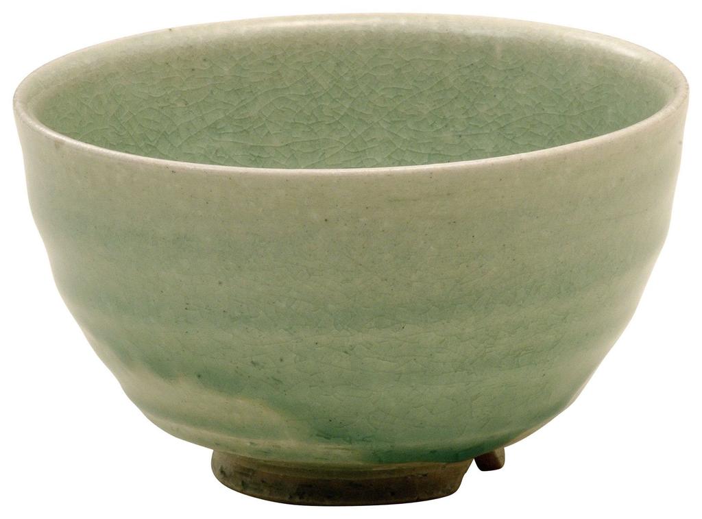Marui Seito Shigaraki Ware Hechimon Matcha Bowl, Meizan Kiln, Green Glaze, Diameter: Approx. 13.5cm x Height: 8cm, Made in Japan, Ceramic, MR-3-2702