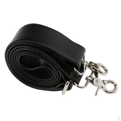 DIY Mens Bag Replacement Strap Adjustable Leather Long Handle Belt Bla