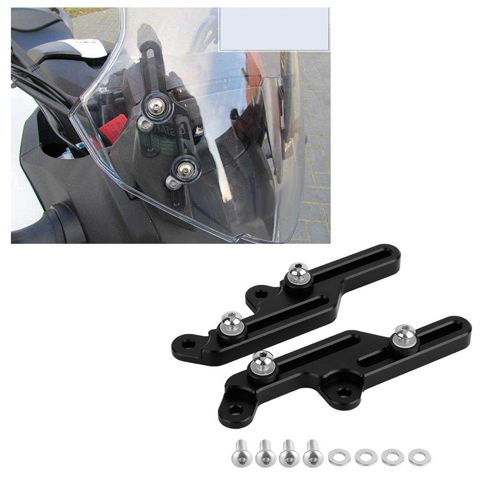 Motorcycle Windscreen Adjusters Windshield Bracket for HONDA NC700X NC750X 2012 2015 (Black)