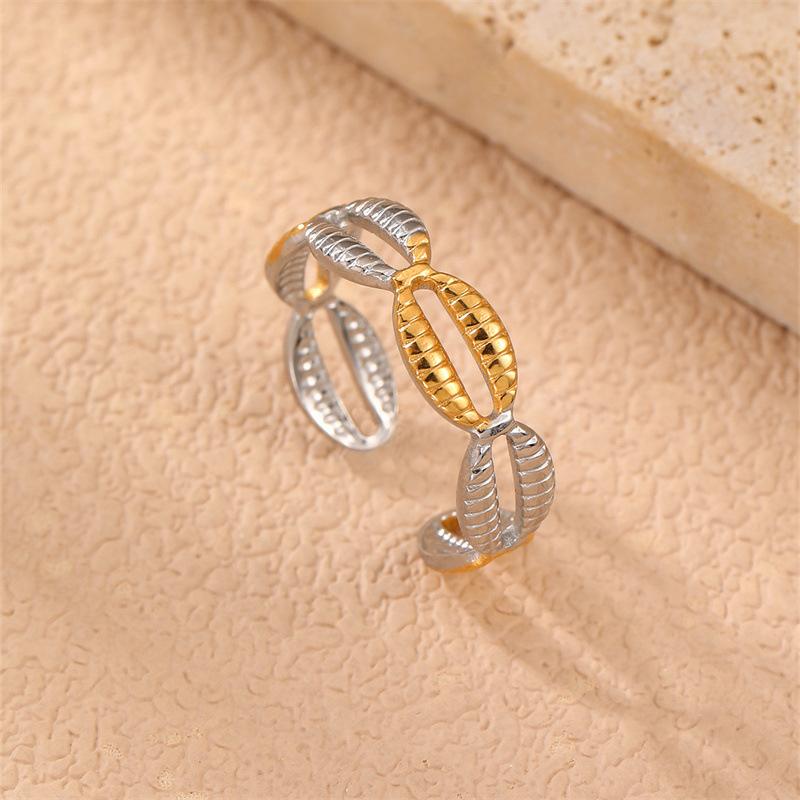 Stainless Steel Shell Starfish Open Ring for Women Exquisite Gold Silver Color Ring Casual Ocean Element Versatile Jewelry Gift