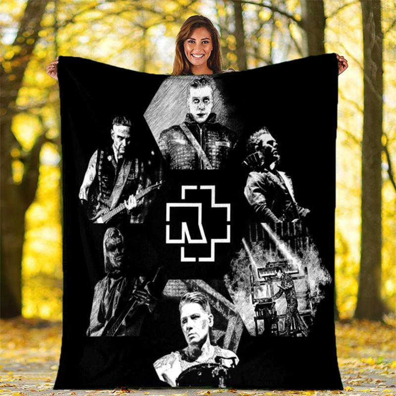 Till Lindemann, lead singer of the German heavy metal rock band Rammstein, blanket for warmth, home decoration for siesta, flannel blanket Y5