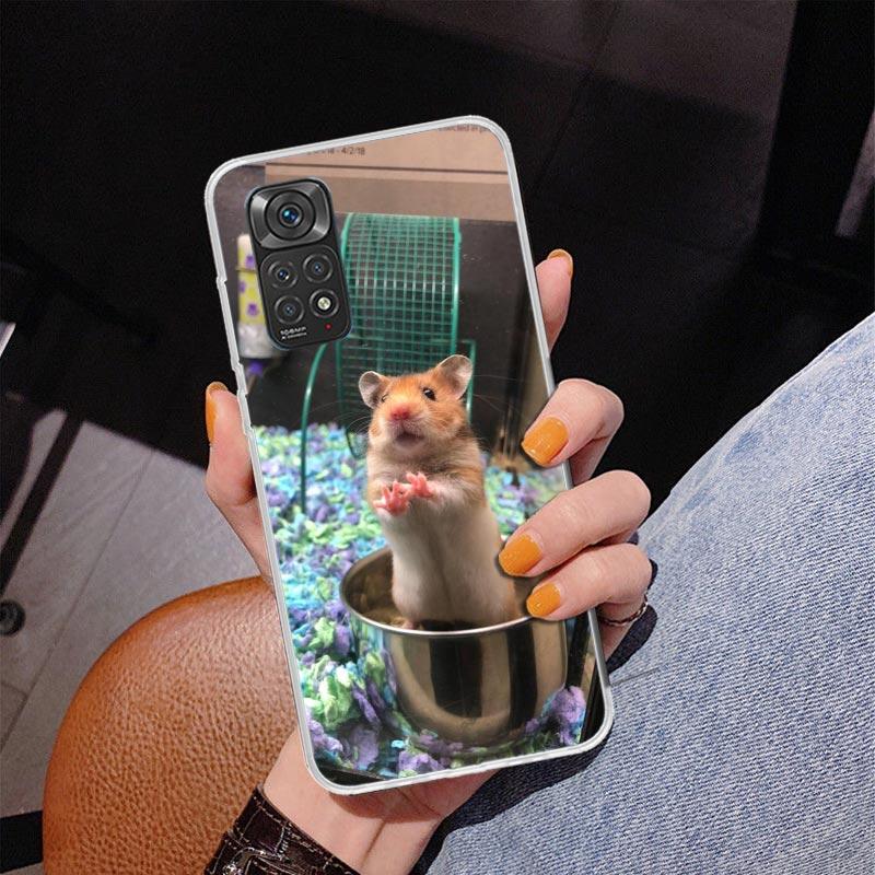 Cute Lovely Pet Hamster Phone Case For Xiaomi Redmi Note 15 14 13 12S 12 11 Pro Plus 14S 11S 11E 10 10S 11T 5G Personalized Cove