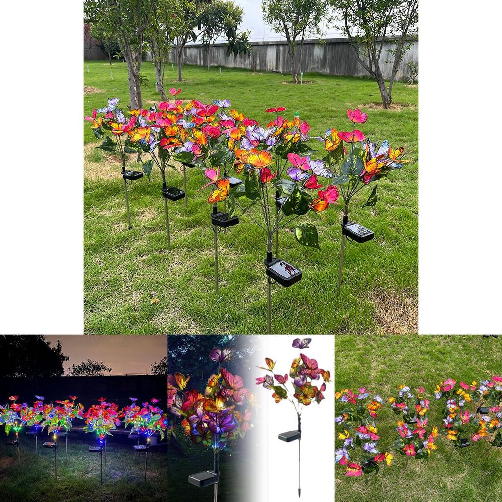 Elegante Solarbetriebene Schmetterlings-Baum-Steckleuchte Ideal Für Wasserdichte Rasendekoration
