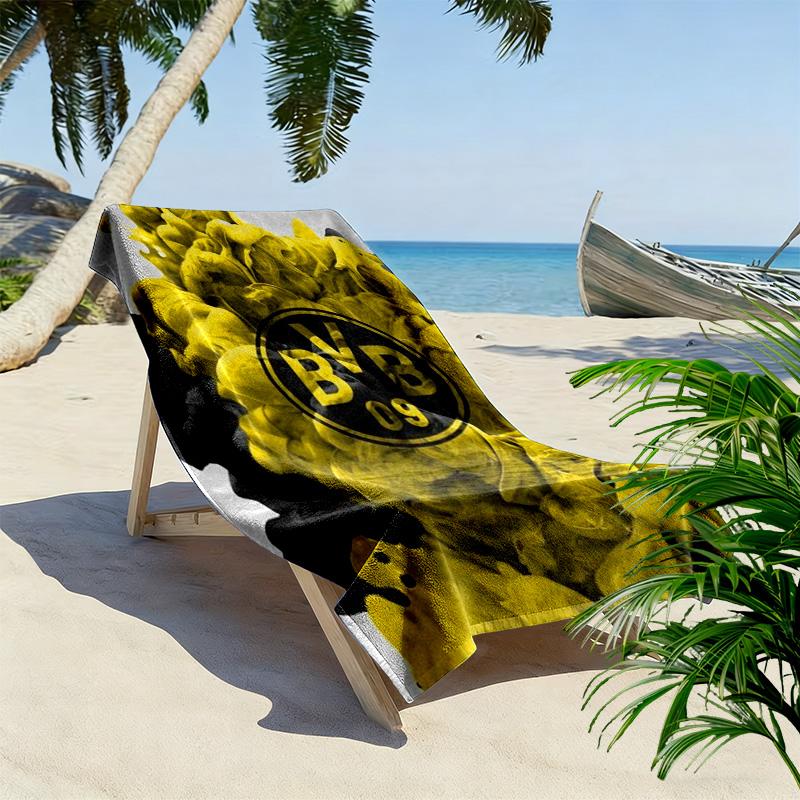 Dortmund Glory: Yellow Black Spirit beach towel Outdoor camping Portable for travel seaside swim Absorbent bath towel beach Outdoor picnic beach mat