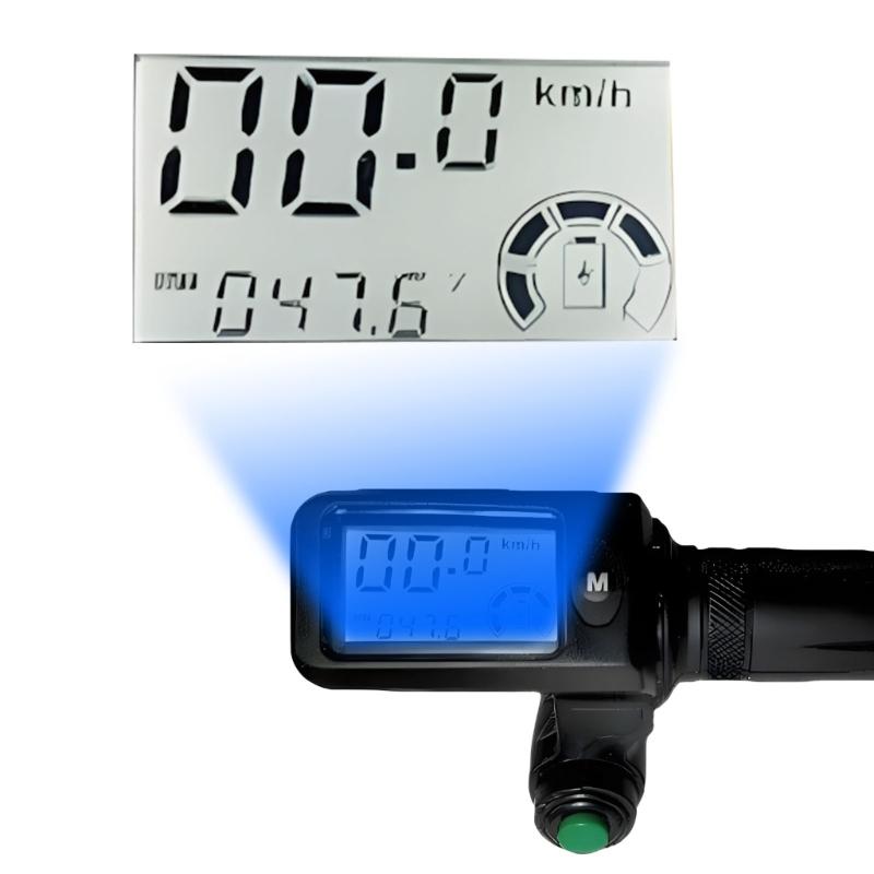 Digital Battery Meter Throttle Grip Electric Bike Handlebar Adjustable Speed Control for Most Model