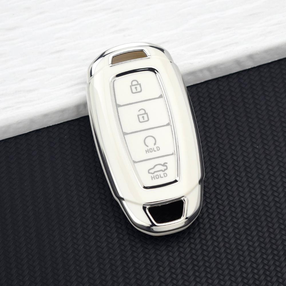 3/4/5 Buttons TPU Key Case Fob for Hyundai Santa Fe KONA I30 Accent Ix35 Encino Solaris Azera Grandeur Ig Palisade Key Chain Set